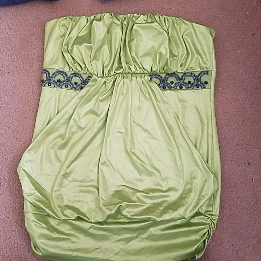 Green silk shirt